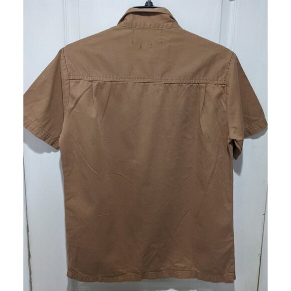 New Native Youth | 3D Pocket Cotton Button-Up Camp Shirt - Picture 3 of 7